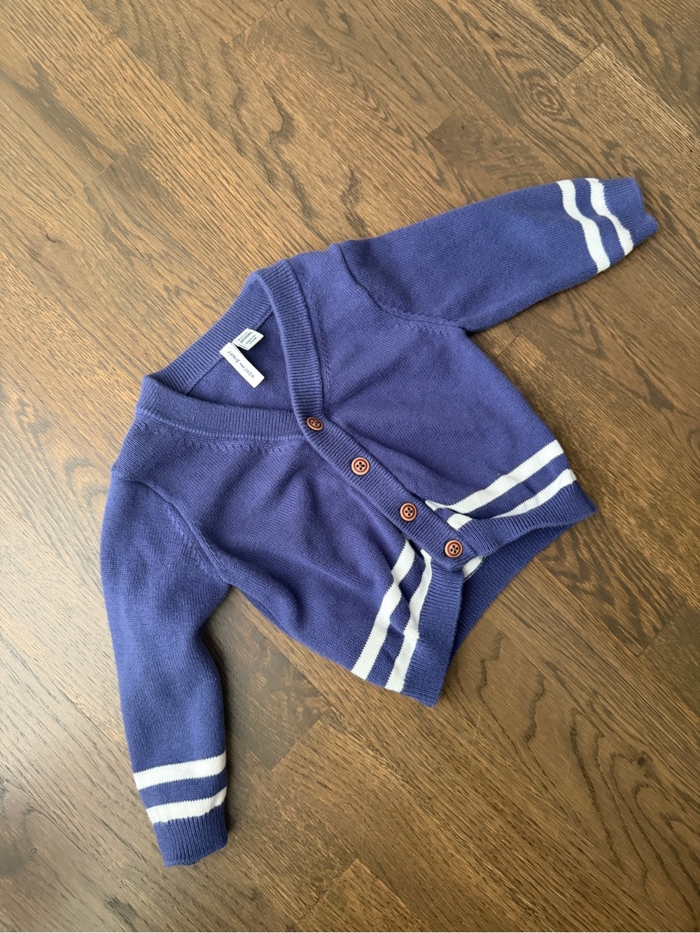 Janie and Jack Navy Striped Kids Cardigan